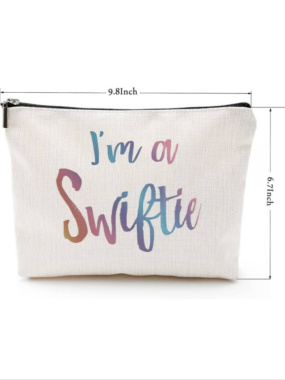 Canvas 'I'm a Swiftie' Multicolor  Cosmetic Pouch For Taylor Swift Fan